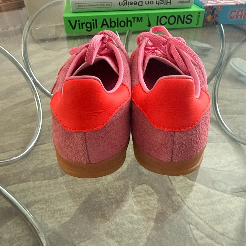 Adidas Women's Pink and Red Gazelle Sneakers - Picture 3 of 4